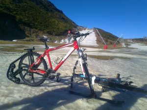 Bici de nieve en leitariegos villablino babia