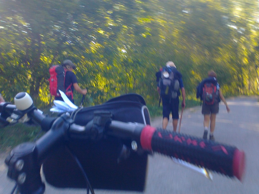 camino de santiago en otoño bicicleta