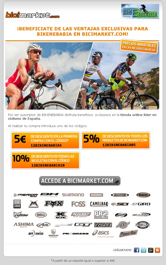 Descuentos bicimarket